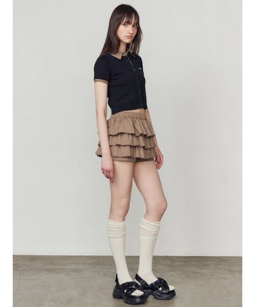 EMODA(エモダ)の「クロスギャザーサンダル(サンダル・レディース・ブラック/アイボリー・LARGE/MEDIUM/SMALL)」の14枚目の写真