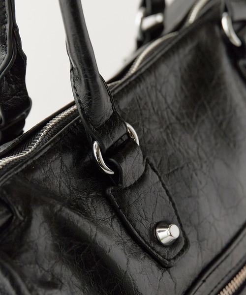 Chick(チック)の「Faux Leather 2-Way Shoulder Bag / フェイクレザー 2WAYショルダーバッグ(ショルダーバッグ・レディース・ブラウン/シルバー/ブラック・FREE)」の14枚目の写真