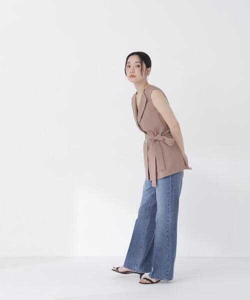 NATURAL BEAUTY BASIC(ナチュラルビューティーベーシック)の「ベルテッドジレ(ベスト・レディース・ベージュ/ブラウン・フリ-)」の16枚目の写真