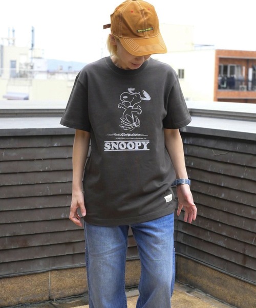SNOOPY×OLD BETTY'S（スヌーピーカケルオールドベティーズ）の「スヌーピー【SNOOPY】organic cotton T-shirts(Jump)（Tシャツ/カットソー・レディース・オフホワイト/スミクロ・L/M）」の3枚目の写真