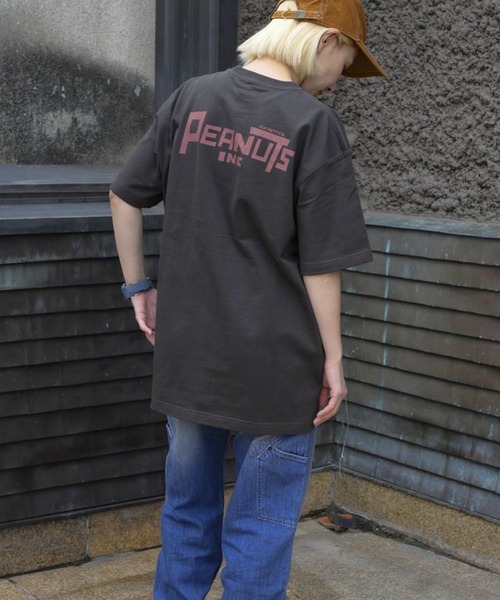 SNOOPY×OLD BETTY'S（スヌーピーカケルオールドベティーズ）の「スヌーピー【SNOOPY】organic cotton T-shirts(Jump)（Tシャツ/カットソー・レディース・オフホワイト/スミクロ・L/M）」の5枚目の写真