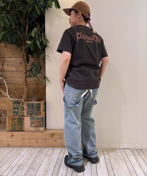 SNOOPY×OLD BETTY'S（スヌーピーカケルオールドベティーズ）の「スヌーピー【SNOOPY】organic cotton T-shirts(Jump)（Tシャツ/カットソー・レディース・オフホワイト/スミクロ・L/M）」の7枚目の写真