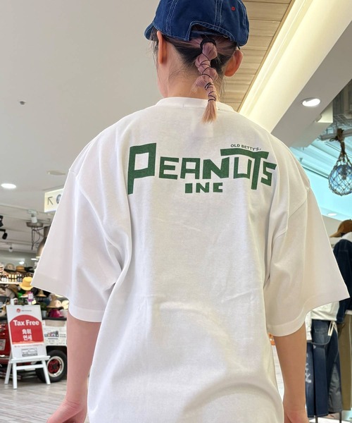 SNOOPY×OLD BETTY'S（スヌーピーカケルオールドベティーズ）の「スヌーピー【SNOOPY】organic cotton T-shirts(Jump)（Tシャツ/カットソー・レディース・オフホワイト/スミクロ・L/M）」の9枚目の写真