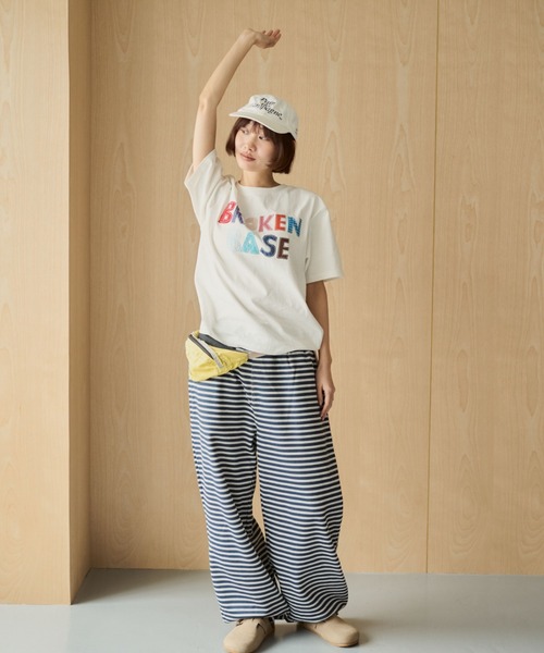 BROKEN BASE(ブロークンベース)の「BROKENBASE Handmade Like Patchwork Tee / BROKENBASE ハンドメイドライクパッチワークTee(Tシャツ/カットソー・メンズ・ネイビー/ホワイト/イエロー・SMALL/LARGE/MEDIUM)」の12枚目の写真