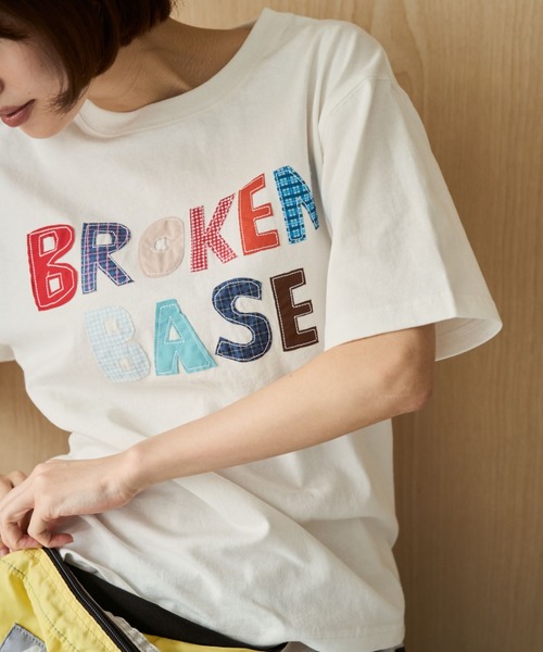BROKEN BASE(ブロークンベース)の「BROKENBASE Handmade Like Patchwork Tee / BROKENBASE ハンドメイドライクパッチワークTee(Tシャツ/カットソー・メンズ・ネイビー/ホワイト/イエロー・SMALL/LARGE/MEDIUM)」の6枚目の写真