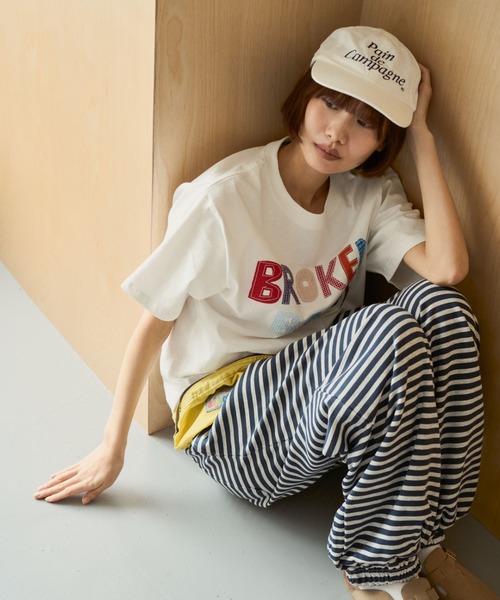 BROKEN BASE(ブロークンベース)の「BROKENBASE Handmade Like Patchwork Tee / BROKENBASE ハンドメイドライクパッチワークTee(Tシャツ/カットソー・メンズ・ネイビー/ホワイト/イエロー・SMALL/LARGE/MEDIUM)」の9枚目の写真