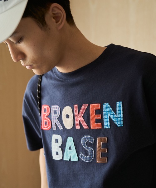 BROKEN BASE(ブロークンベース)の「BROKENBASE Handmade Like Patchwork Tee / BROKENBASE ハンドメイドライクパッチワークTee(Tシャツ/カットソー・メンズ・ネイビー/ホワイト/イエロー・SMALL/LARGE/MEDIUM)」の22枚目の写真