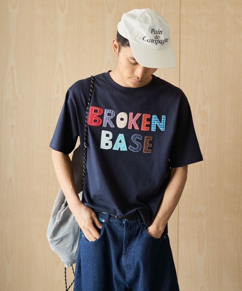 BROKEN BASE(ブロークンベース)の「BROKENBASE Handmade Like Patchwork Tee / BROKENBASE ハンドメイドライクパッチワークTee(Tシャツ/カットソー・メンズ・ネイビー/ホワイト/イエロー・SMALL/LARGE/MEDIUM)」の21枚目の写真