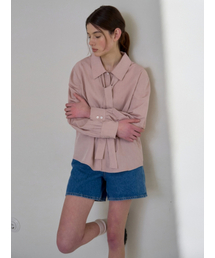 RELAXED TIE BLOUSE PINK