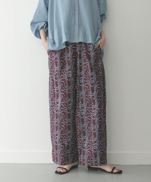 URBAN RESEARCH Sonny Label（アーバンリサーチサニーレーベル）の「ニュアンスプリントイージーパンツ（その他パンツ・レディース・ブラック/カーキ/ブラウン・FREE）」の6枚目の写真