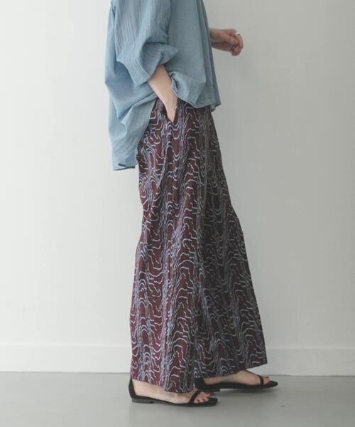 URBAN RESEARCH Sonny Label（アーバンリサーチサニーレーベル）の「ニュアンスプリントイージーパンツ（その他パンツ・レディース・ブラック/カーキ/ブラウン・FREE）」の9枚目の写真