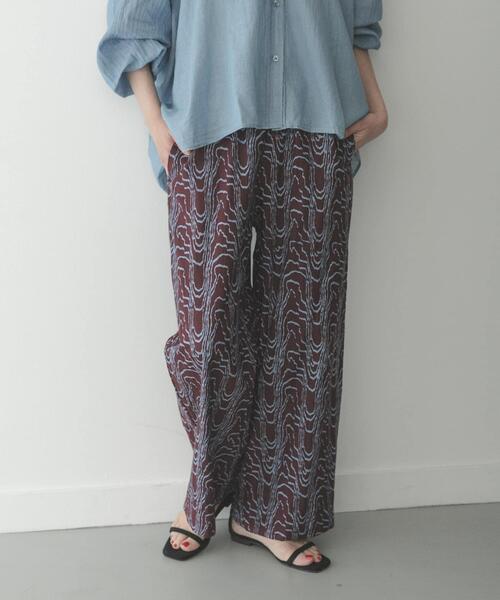 URBAN RESEARCH Sonny Label（アーバンリサーチサニーレーベル）の「ニュアンスプリントイージーパンツ（その他パンツ・レディース・ブラック/カーキ/ブラウン・FREE）」の10枚目の写真