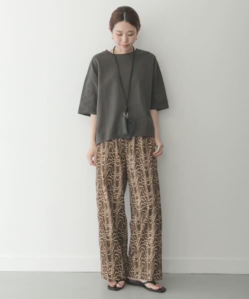 URBAN RESEARCH Sonny Label（アーバンリサーチサニーレーベル）の「ニュアンスプリントイージーパンツ（その他パンツ・レディース・ブラック/カーキ/ブラウン・FREE）」の19枚目の写真