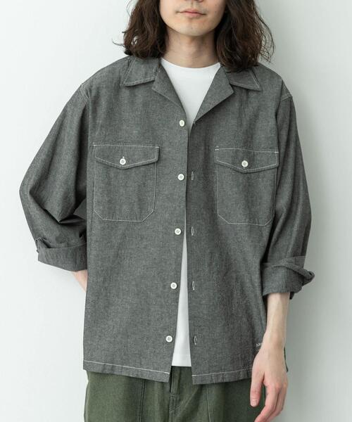ARMY TWILL(アーミーツイル)の「ARMY TWILL CHAMBRAY OPEN COLLAR SHIRTS(シャツ/ブラウス・メンズ・チャコールグレー・MEDIUM)」の14枚目の写真