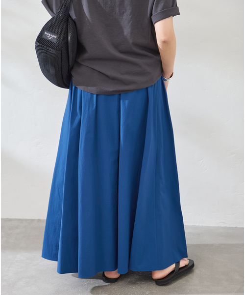 JOURNAL STANDARD(ジャーナルスタンダード)の「《追加2》【撥水/接触冷感/洗える/UVカット】リネンNYストレッチギャザースカート(スカート・レディース・ブルー/ブラック・38/36)」の11枚目の写真