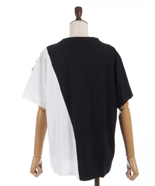 axes femme（アクシーズファム）の「チュールフリルＴシャツ（Tシャツ/カットソー・レディース・ホワイト/ブラック・FREE）」の4枚目の写真