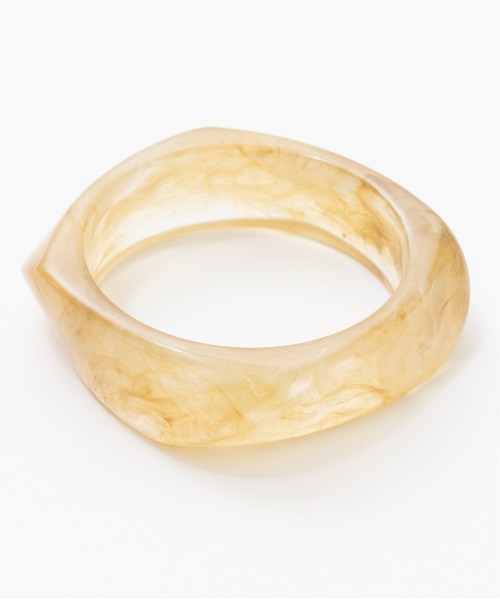 MAISON SPECIAL(メゾンスペシャル)の「Square Resin Bangle/スクエアレジンバングル(バングル/リストバンド・レディース・ベージュ/ブラウン・FREE)」の3枚目の写真