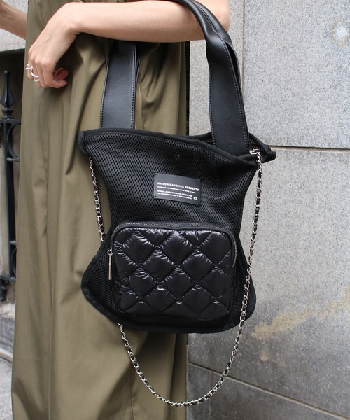 Scrap Book（スクラップブック）の「【MAISON MAVERICK PRESENTS】MAVERICK Mesh-quilting Tote Bag（トートバッグ・レディース・ブラック・FREE）」の10枚目の写真