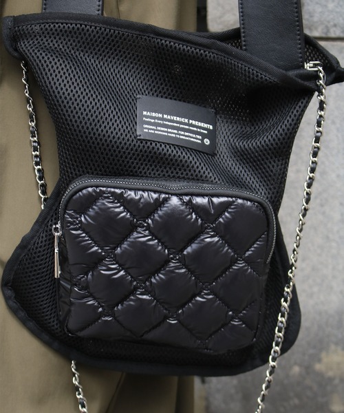Scrap Book（スクラップブック）の「【MAISON MAVERICK PRESENTS】MAVERICK Mesh-quilting Tote Bag（トートバッグ・レディース・ブラック・FREE）」の11枚目の写真