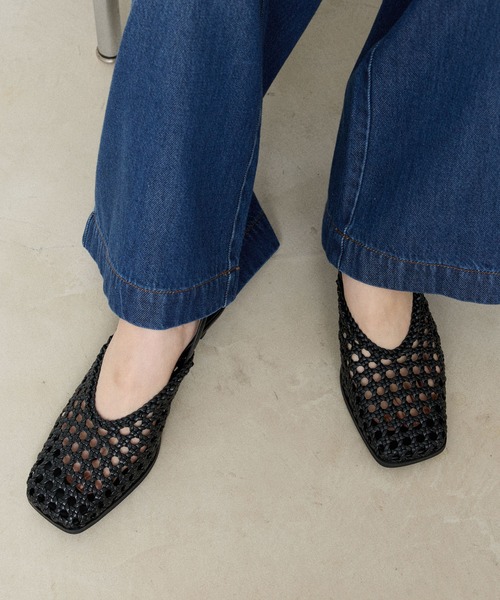JEANASIS（ジーナシス）の「クロスアミフェイクレザーミュール/826540（パンプス・レディース・ブラック/シルバー・LARGE/MEDIUM）」の14枚目の写真