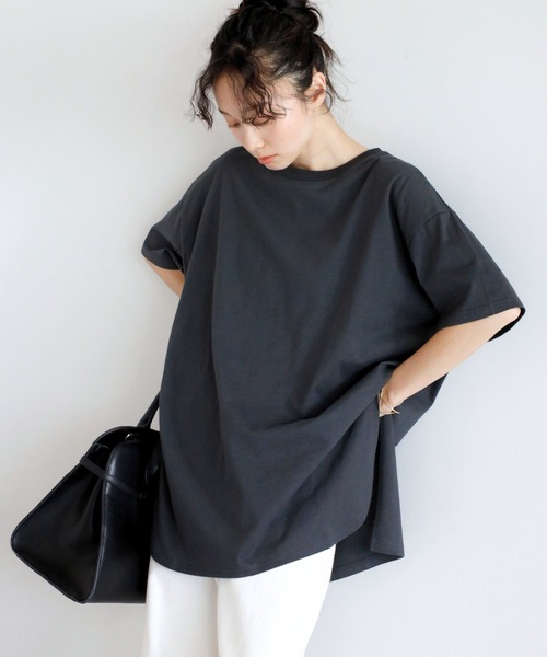 【汗染み防止】サイドスリットTシャツ