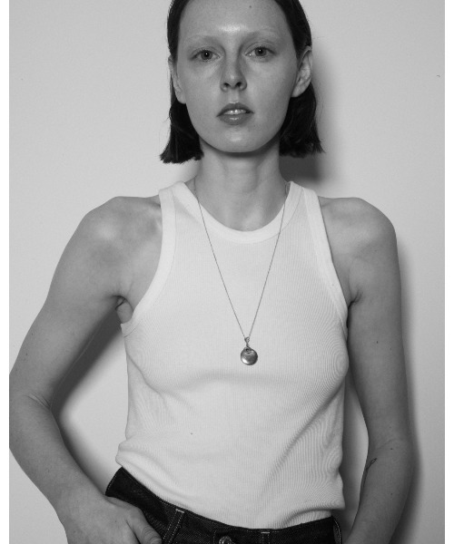 FRONT 11201(フロントワンワントゥーオーワン)の「Women's American Sleeve Rib Tank Top(Tシャツ/カットソー・レディース・ブラック/ホワイト・2/1)」の1枚目の写真