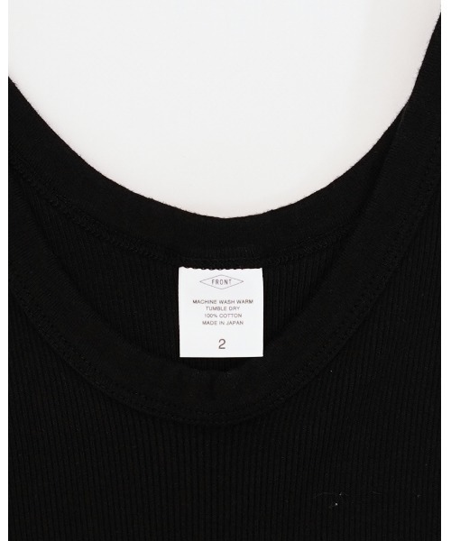 FRONT 11201(フロントワンワントゥーオーワン)の「Women's American Sleeve Rib Tank Top(Tシャツ/カットソー・レディース・ブラック/ホワイト・2/1)」の6枚目の写真