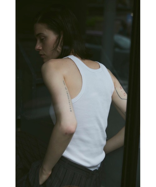 FRONT 11201(フロントワンワントゥーオーワン)の「Women's American Sleeve Rib Tank Top(Tシャツ/カットソー・レディース・ブラック/ホワイト・2/1)」の9枚目の写真