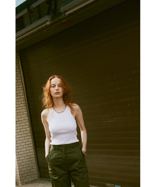 FRONT 11201(フロントワンワントゥーオーワン)の「Women's American Sleeve Rib Tank Top(Tシャツ/カットソー・レディース・ブラック/ホワイト・2/1)」の12枚目の写真