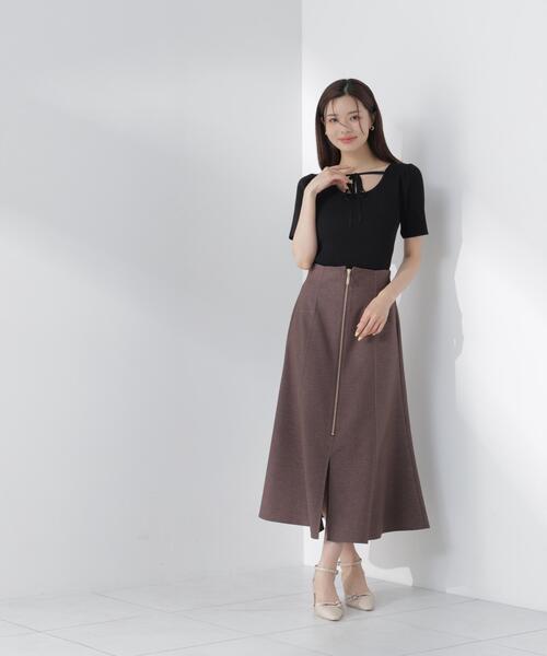 PROPORTION BODY DRESSING(プロポーションボディドレッシング)の「前後2wayストラップラウンドリブニット / 1216270605(ニット/セーター・レディース・ブラック/ホワイト系その他/ピンク・FREE)」の20枚目の写真