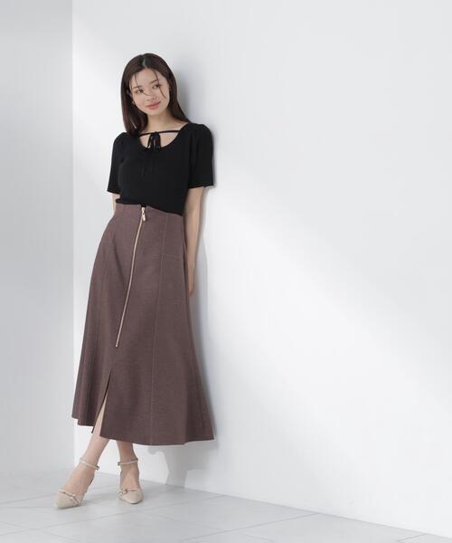 PROPORTION BODY DRESSING(プロポーションボディドレッシング)の「前後2wayストラップラウンドリブニット / 1216270605(ニット/セーター・レディース・ブラック/ホワイト系その他/ピンク・FREE)」の21枚目の写真