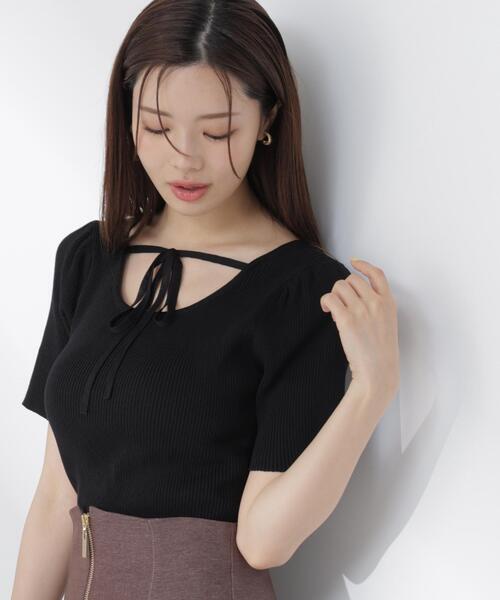 PROPORTION BODY DRESSING(プロポーションボディドレッシング)の「前後2wayストラップラウンドリブニット / 1216270605(ニット/セーター・レディース・ブラック/ホワイト系その他/ピンク・FREE)」の22枚目の写真