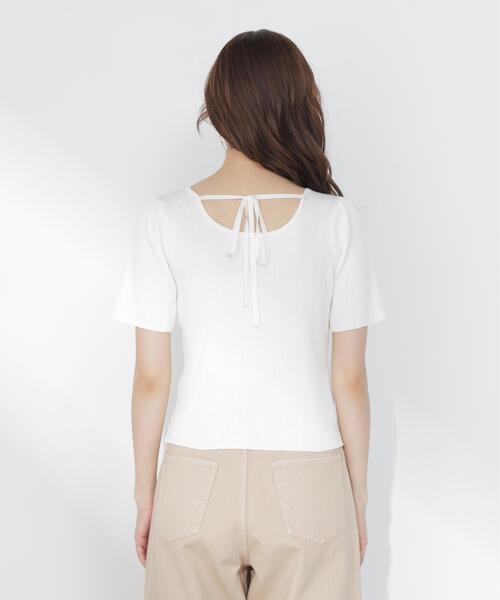 PROPORTION BODY DRESSING(プロポーションボディドレッシング)の「前後2wayストラップラウンドリブニット / 1216270605(ニット/セーター・レディース・ブラック/ホワイト系その他/ピンク・FREE)」の5枚目の写真