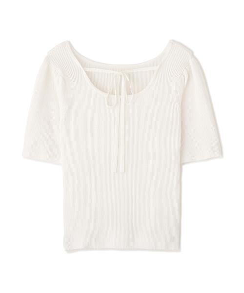 PROPORTION BODY DRESSING(プロポーションボディドレッシング)の「前後2wayストラップラウンドリブニット / 1216270605(ニット/セーター・レディース・ブラック/ホワイト系その他/ピンク・FREE)」の7枚目の写真