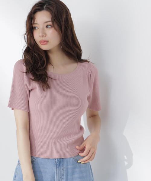 PROPORTION BODY DRESSING(プロポーションボディドレッシング)の「前後2wayストラップラウンドリブニット / 1216270605(ニット/セーター・レディース・ブラック/ホワイト系その他/ピンク・FREE)」の9枚目の写真