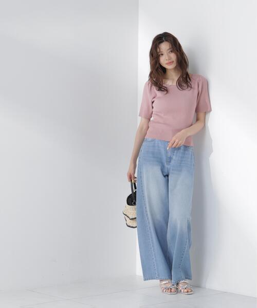 PROPORTION BODY DRESSING(プロポーションボディドレッシング)の「前後2wayストラップラウンドリブニット / 1216270605(ニット/セーター・レディース・ブラック/ホワイト系その他/ピンク・FREE)」の11枚目の写真