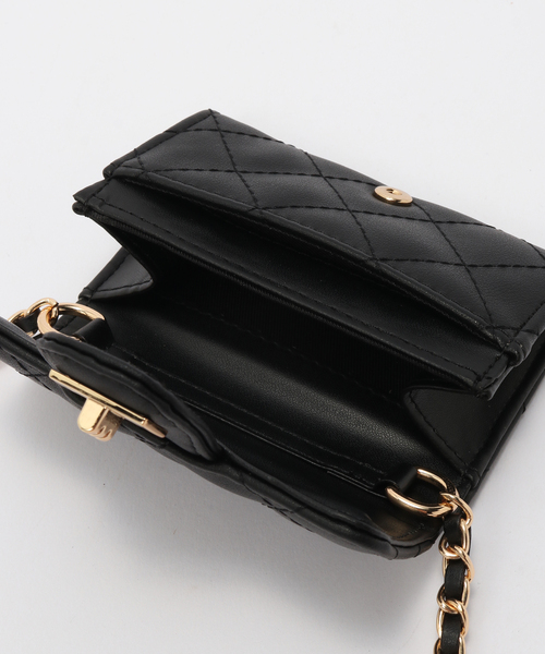 La TOTALITE（ラトータリテ）の「VELETTO/ヴェレット キルティングミニポシェット（ショルダーバッグ・レディース・ベージュ/ブラック・FREE）」の13枚目の写真