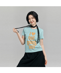 スタードットレタリングTシャツピスタチオ