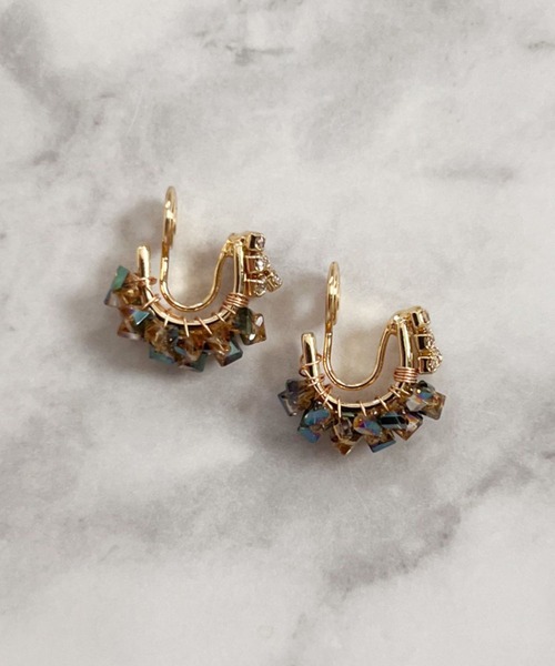 yu-ka(ユーカ)の「YU-KA:レトロデザインイヤリング Retro design earrings(イヤリング・レディース・ゴールド・FREE)」の2枚目の写真