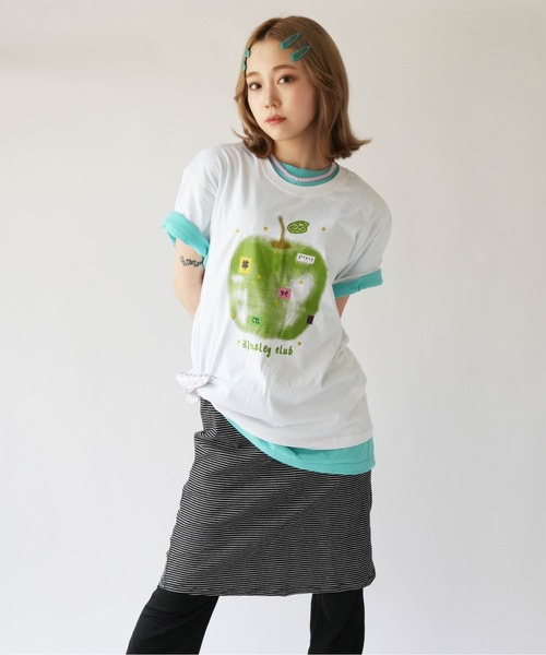SORUTT(ソルト)の「【 SORUTT / ソルト 】 フルーツアソートプリント Tシャツ #(Tシャツ/カットソー・レディース・グリーン/グリーン系その他/グリーン系その他2・FREE)」の5枚目の写真
