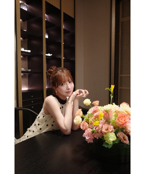 MISTREASS（ミストレアス）の「Bicolor Flocked Dot Dress（ワンピース・レディース・グレイッシュベージュ/ホワイト・FREE）」の16枚目の写真