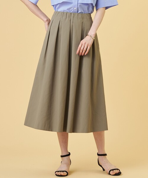 J.PRESS(ジェイプレス)の「フルダルクロス プリーツ スカート(スカート・レディース・ブラウン系/ブラック系・T13/T15)」の2枚目の写真