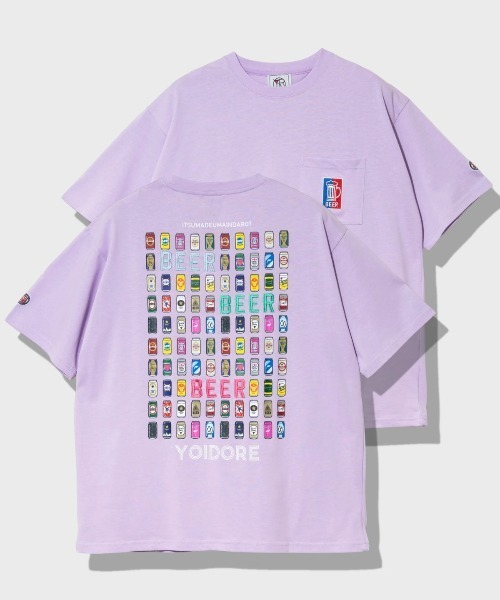 go slow caravan(ゴースローキャラバン)の「YOIDORE/酔いどれ ビールパラダイス TEE(Tシャツ/カットソー・メンズ・パープル/ブラック・X-LARGE/LARGE/MEDIUM)」の1枚目の写真