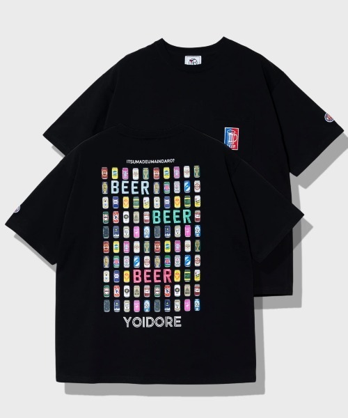 go slow caravan(ゴースローキャラバン)の「YOIDORE/酔いどれ ビールパラダイス TEE(Tシャツ/カットソー・メンズ・パープル/ブラック・X-LARGE/LARGE/MEDIUM)」の2枚目の写真