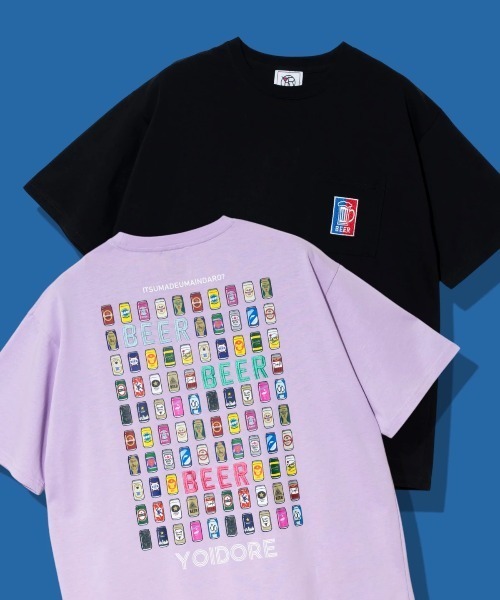 go slow caravan(ゴースローキャラバン)の「YOIDORE/酔いどれ ビールパラダイス TEE(Tシャツ/カットソー・メンズ・パープル/ブラック・X-LARGE/LARGE/MEDIUM)」の14枚目の写真