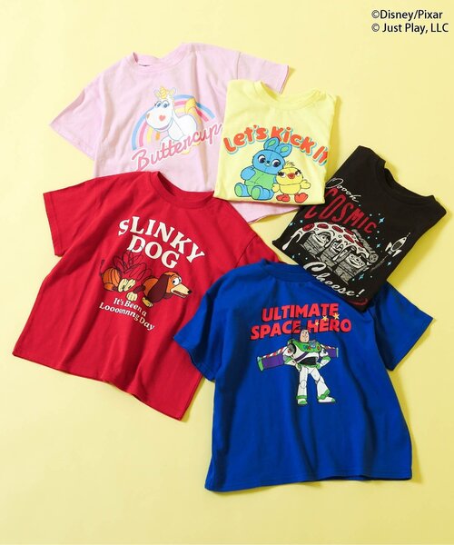 Disney(ディズニー)の「ディズニーキャラクター トイ・ストーリー/カラバリTシャツ(Tシャツ/カットソー・キッズ・イエロー/チャコール/ピンク/ブルー/レッド・120/130/140/80/90/110/100)」の11枚目の写真