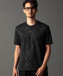 ゼブラ柄クルーネックTシャツ