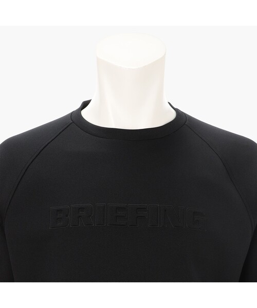BRIEFING(ブリーフィング)の「【BRIEFING GOLF/ブリーフィングゴルフ】 MS STITCHED 3D LOGO CREWNECK TOP(Tシャツ/カットソー・メンズ・ブラック・L)」の4枚目の写真