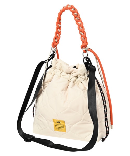 KiU(キウ)の「パデッドパラコードハンドル 2WAYトートバッグ (13L)(トートバッグ・レディース・アイボリー/レオパード/ブラック/グリーン・FREE)」の21枚目の写真