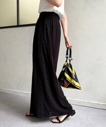 Chez toi | レース切り替えフレアパンツ(その他パンツ)